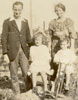 Photograph of Hugh Samuel King, wife Alice and children, at 31 Manor Way, Southall