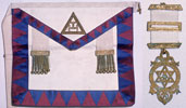 Photograph of Masonic apron - Triple Tau